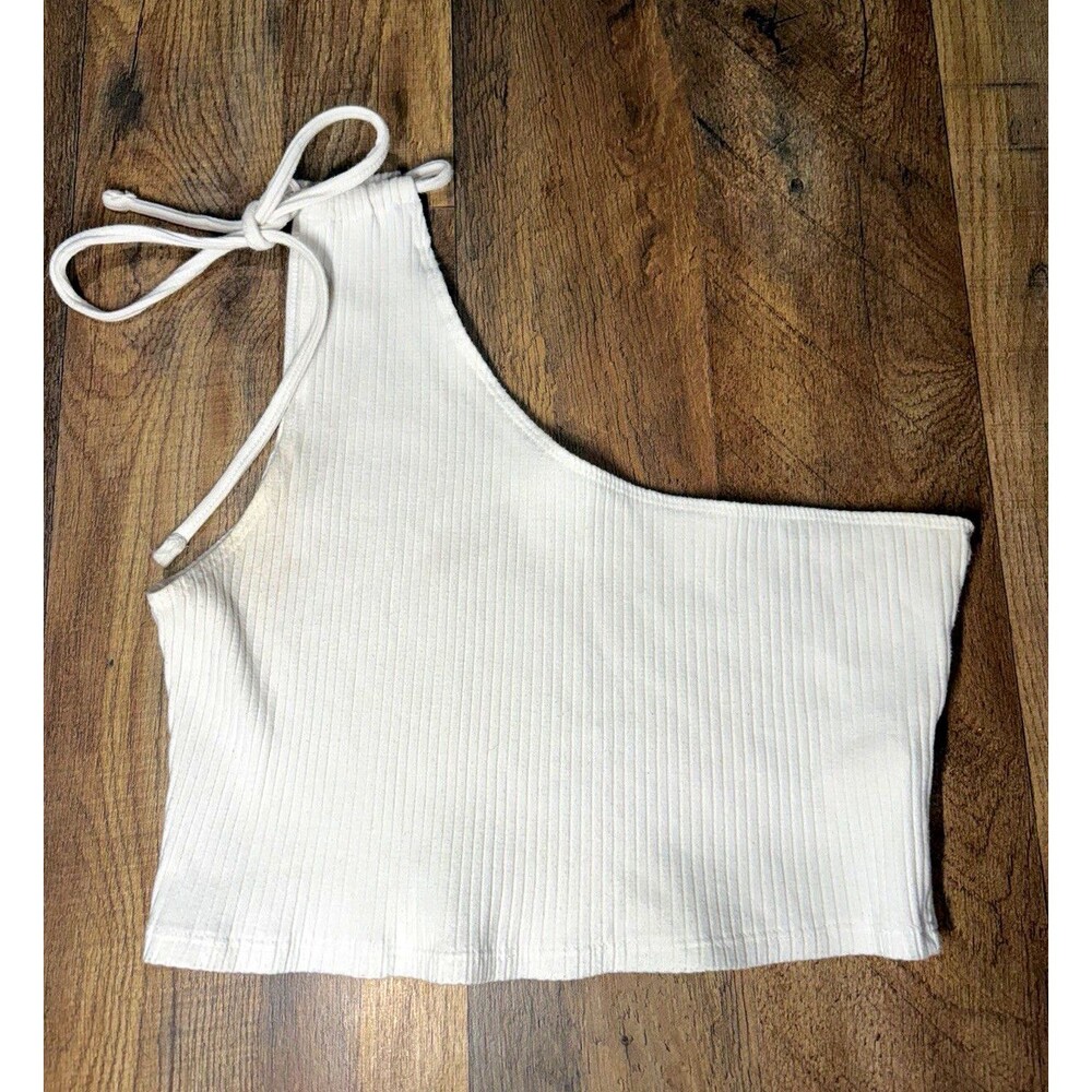 Aerie Basic One Shoulder Tie Top Minimalist Y2K Summer Style